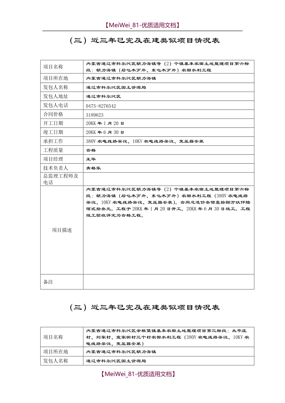 【9A文】投标人基本情况表_第2页