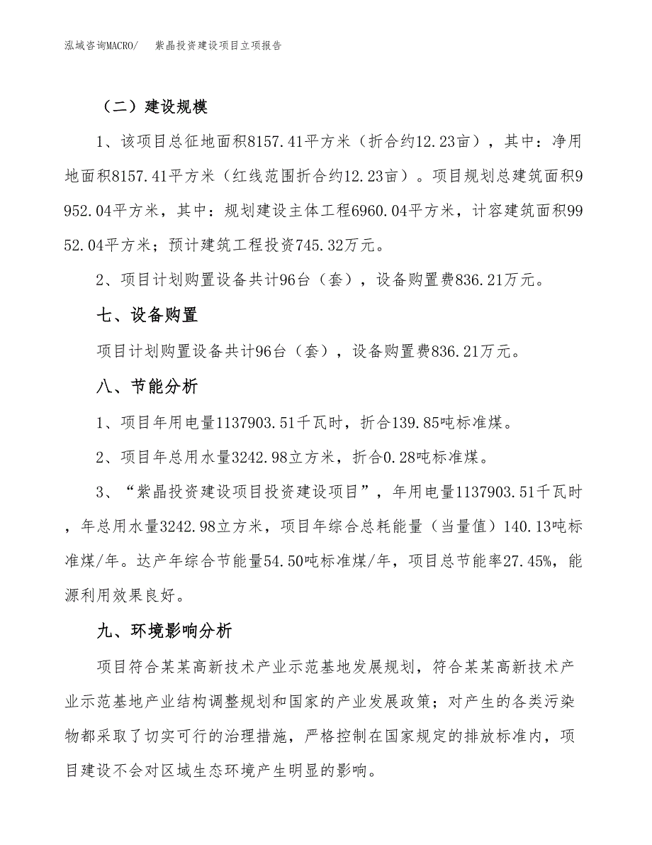 紫晶投资建设项目立项报告(规划申请).docx_第4页