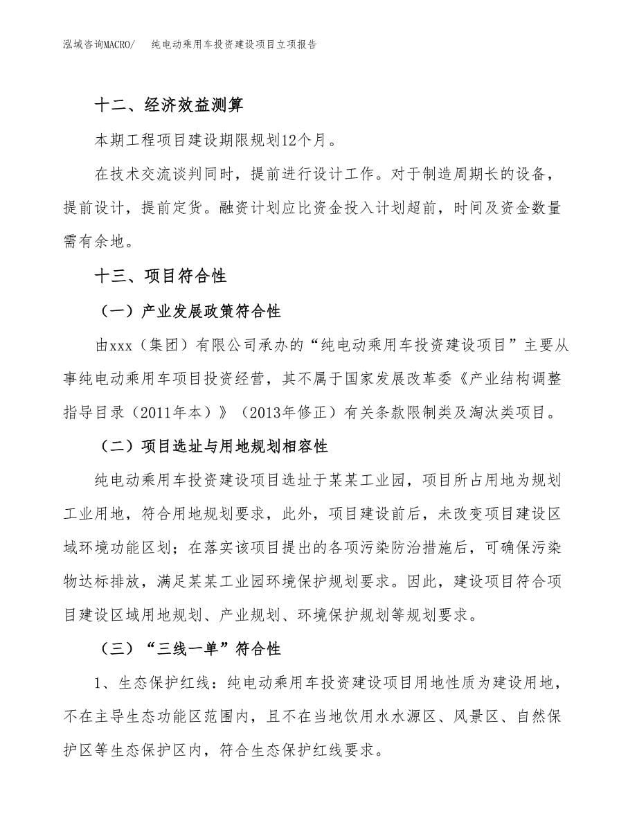 纯电动乘用车投资建设项目立项报告(规划申请).docx_第5页