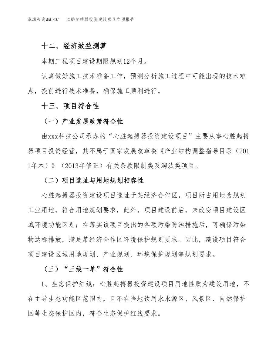 心脏起搏器投资建设项目立项报告(规划申请).docx_第5页