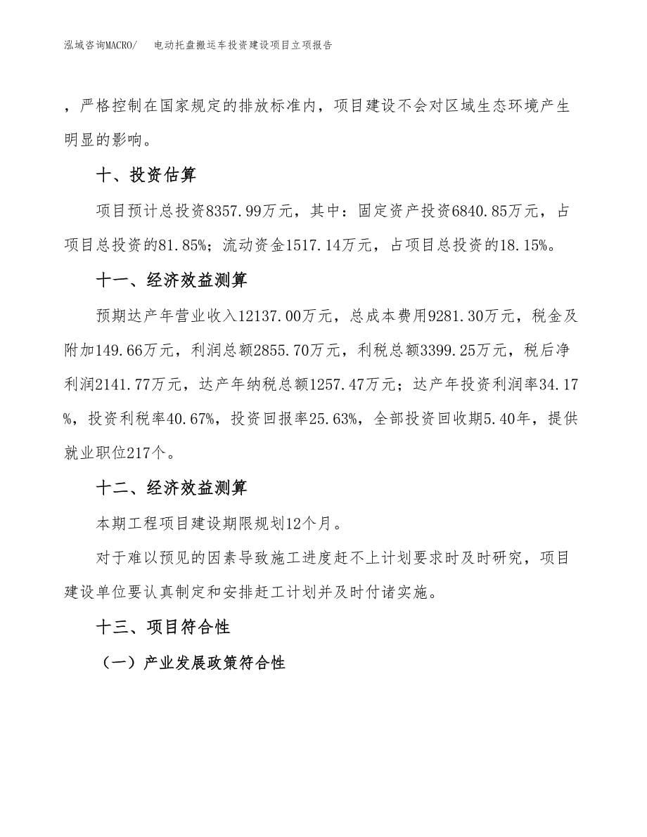 电动托盘搬运车投资建设项目立项报告(规划申请).docx_第5页