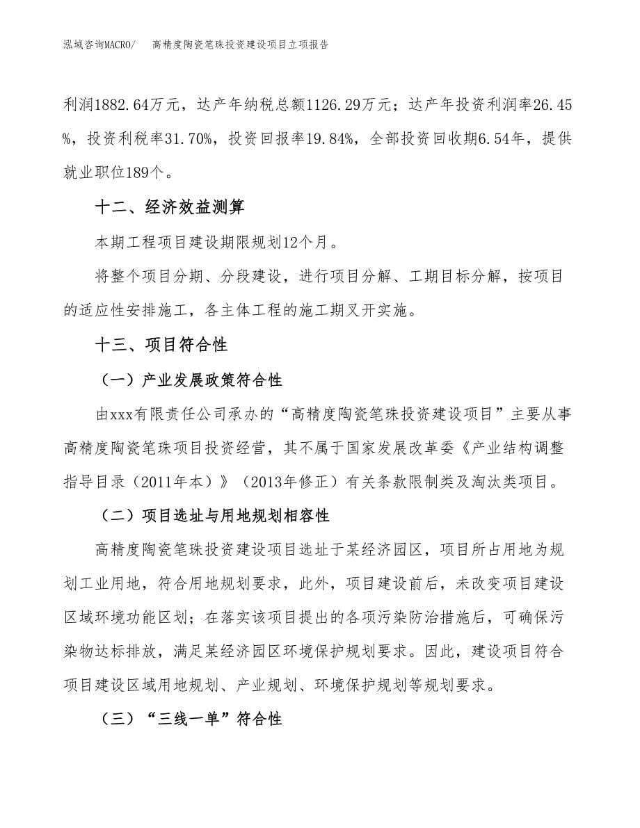 高精度陶瓷笔珠投资建设项目立项报告(规划申请).docx_第5页
