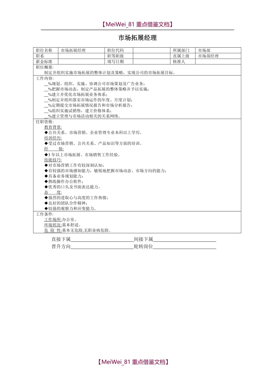 【AAA】市场拓展经理_第1页