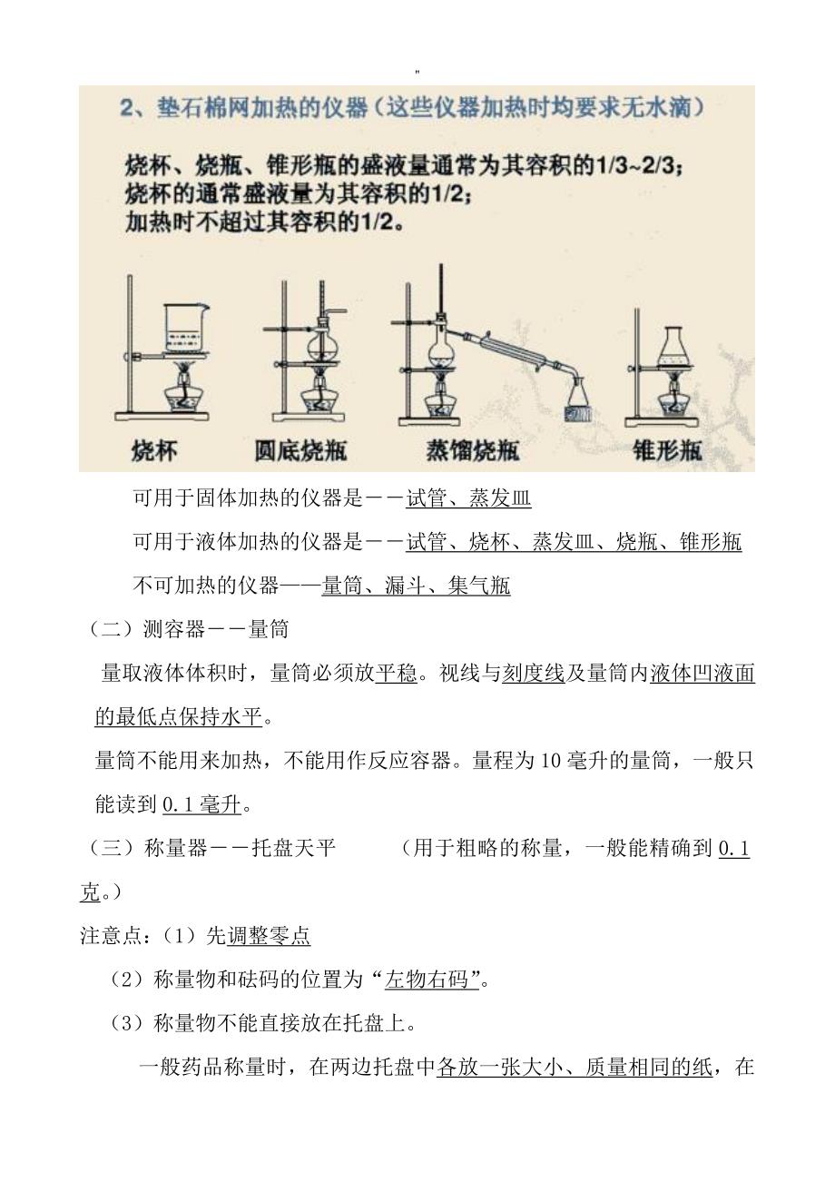 初级中学化学笔记材料完整_第3页