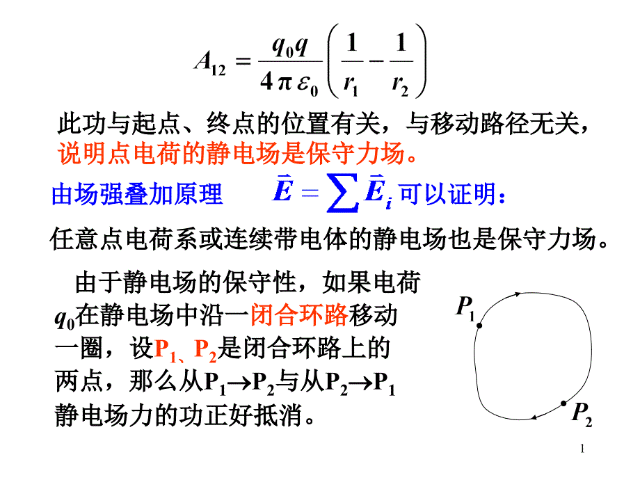 大学物理-第十二讲-静电场(2)-电势_第1页