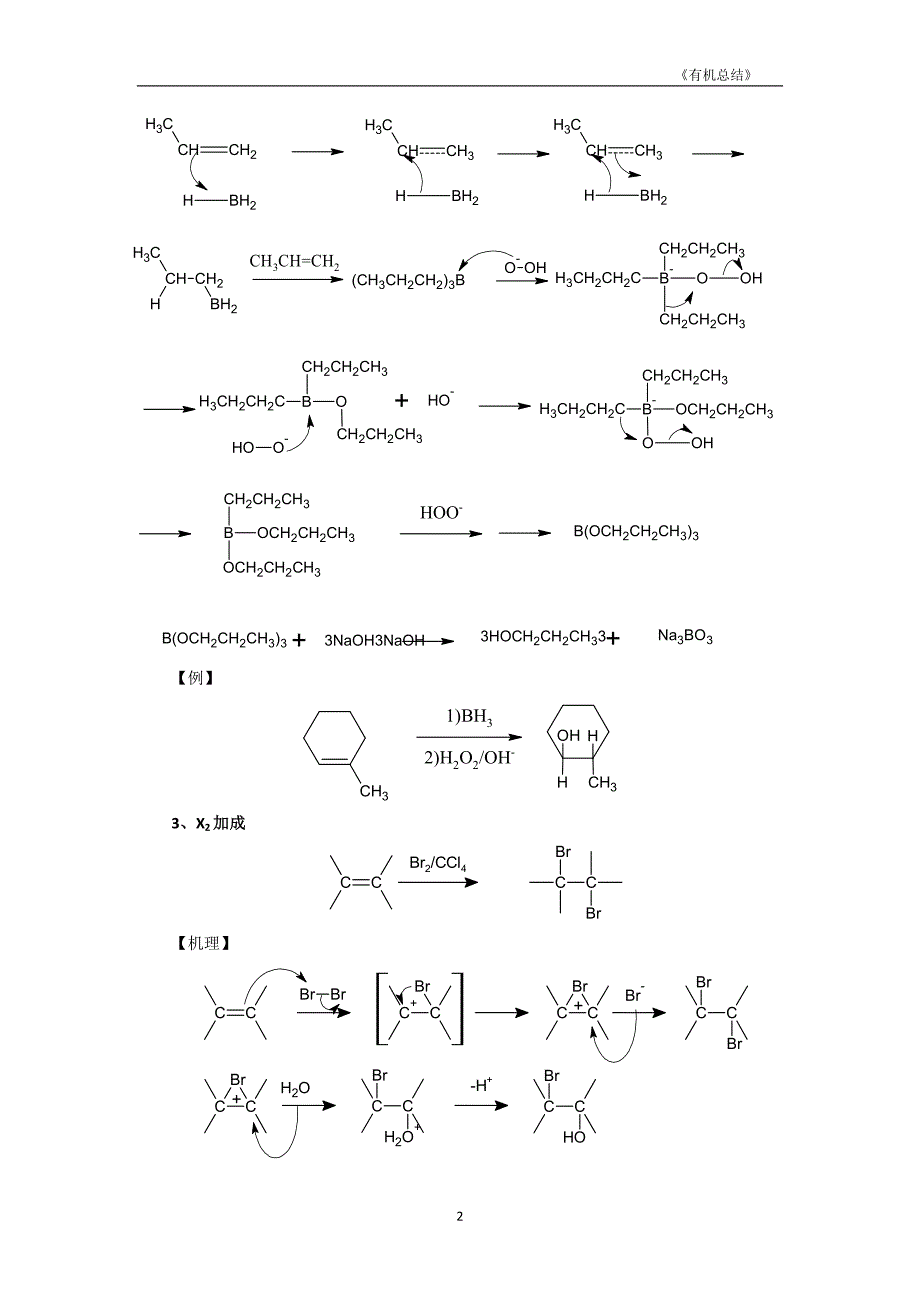 大学有机化学反应方程式总结(全可编辑)_第2页