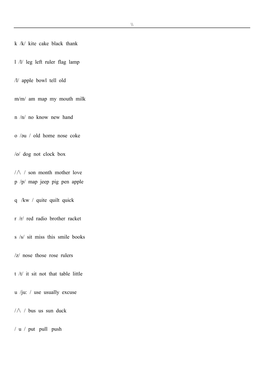 26个字母发音规律及其英语字母组合发音表_第2页