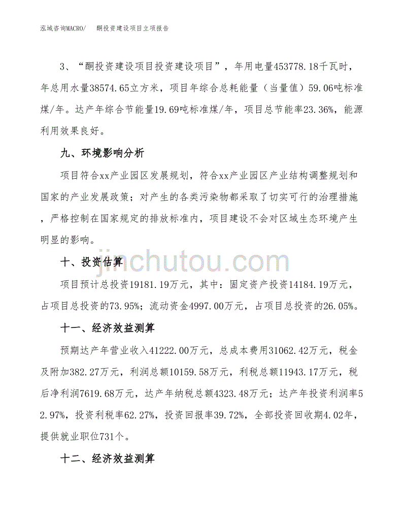 酮投资建设项目立项报告(规划申请).docx_第4页