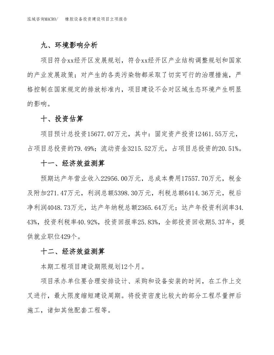 橡胶设备投资建设项目立项报告(规划申请).docx_第5页