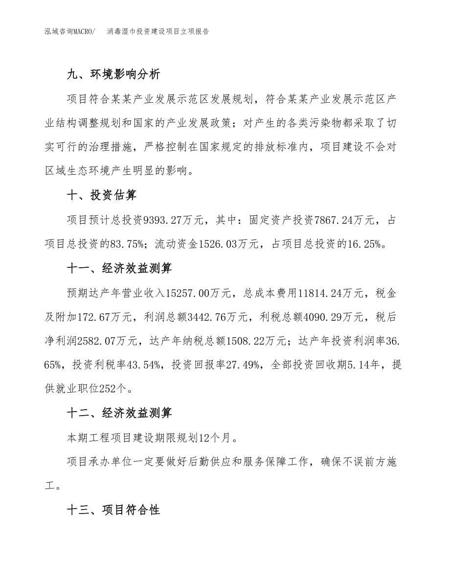 消毒湿巾投资建设项目立项报告(规划申请).docx_第5页