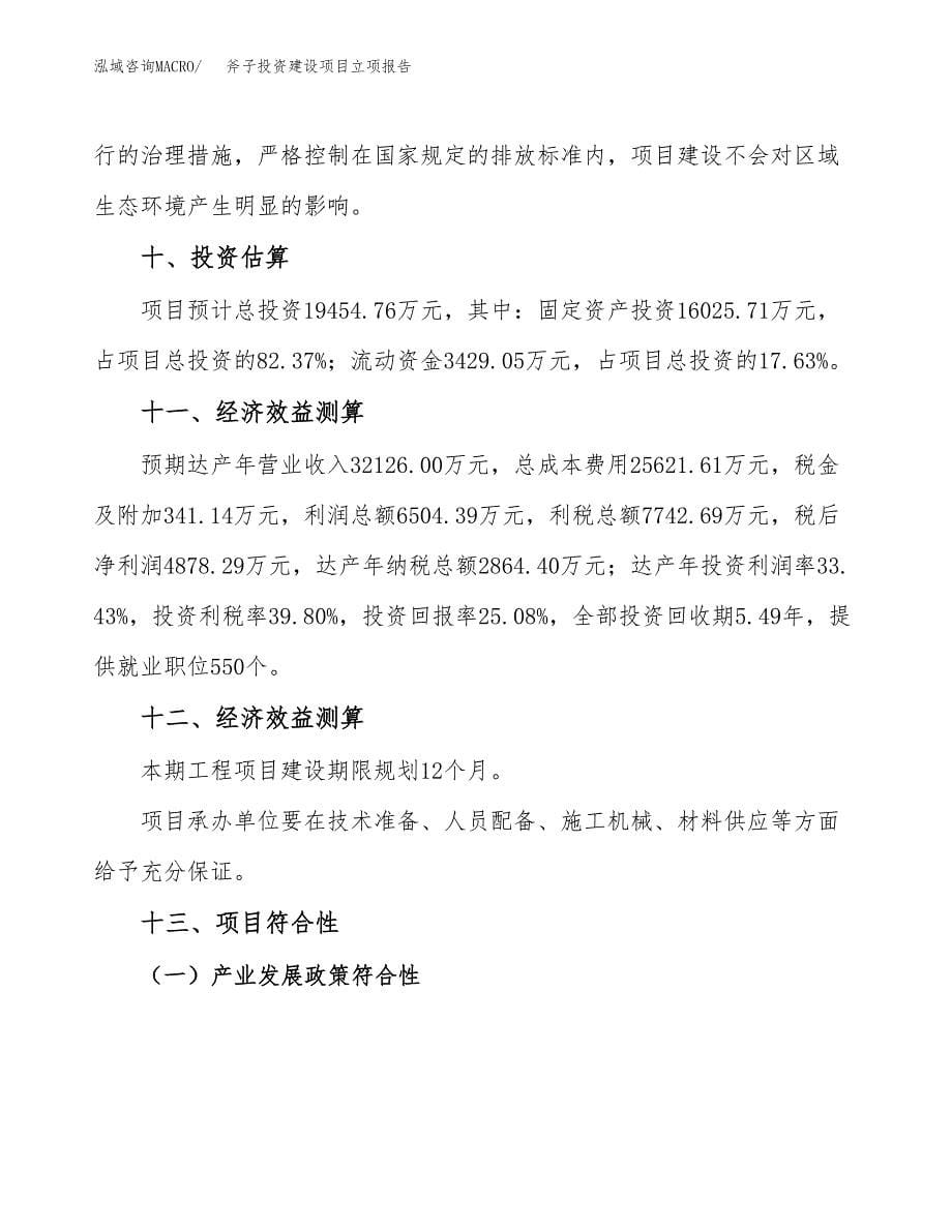 斧子投资建设项目立项报告(规划申请).docx_第5页