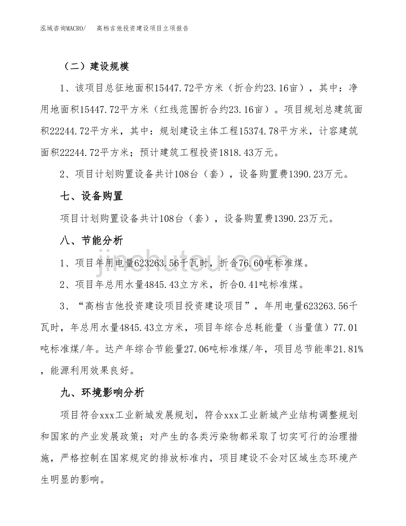 高档吉他投资建设项目立项报告(规划申请).docx_第4页