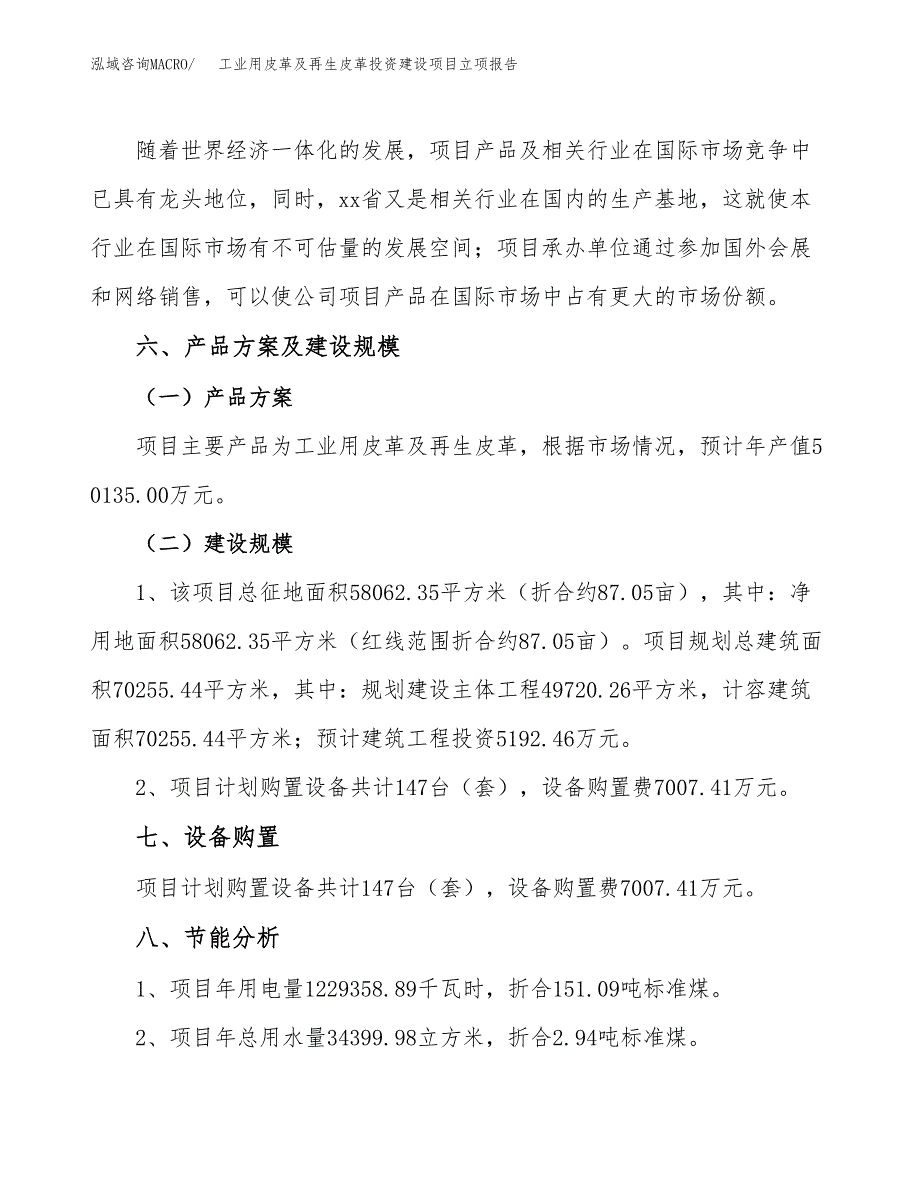 工业用皮革及再生皮革投资建设项目立项报告(规划申请).docx_第3页