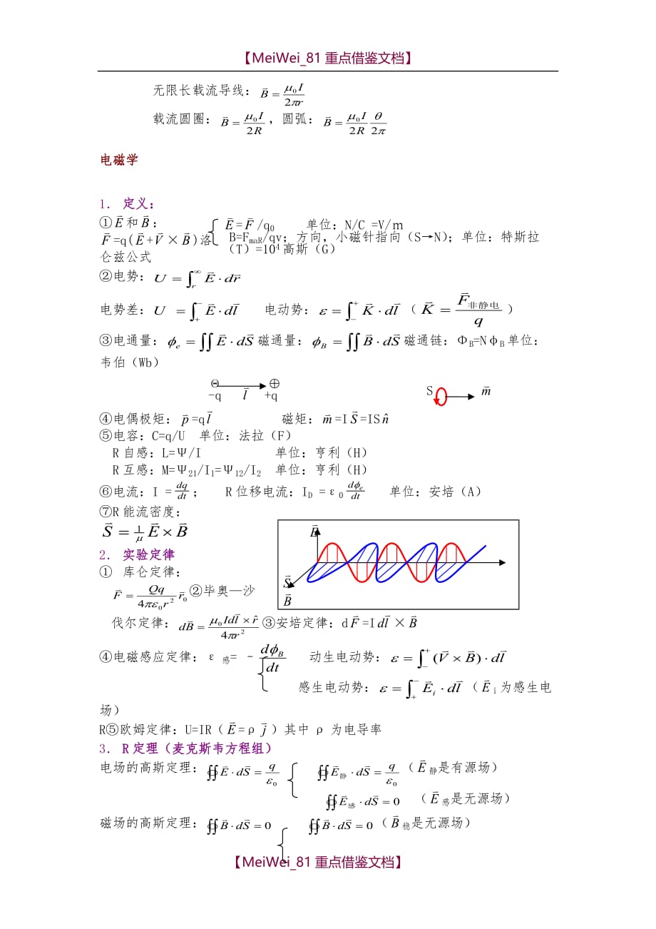 【AAA】大学物理公式全集_第3页