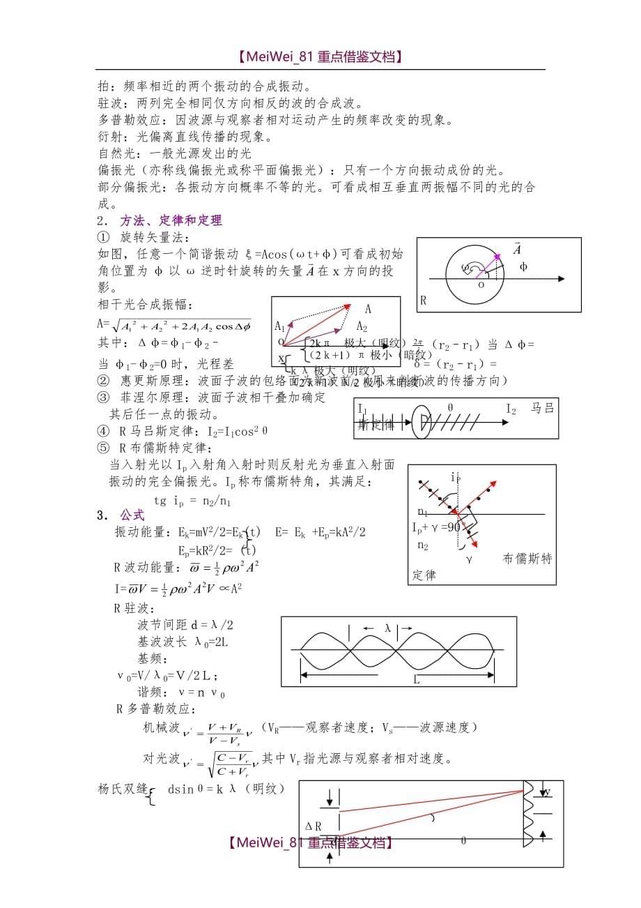 【AAA】大学物理公式全集_第5页