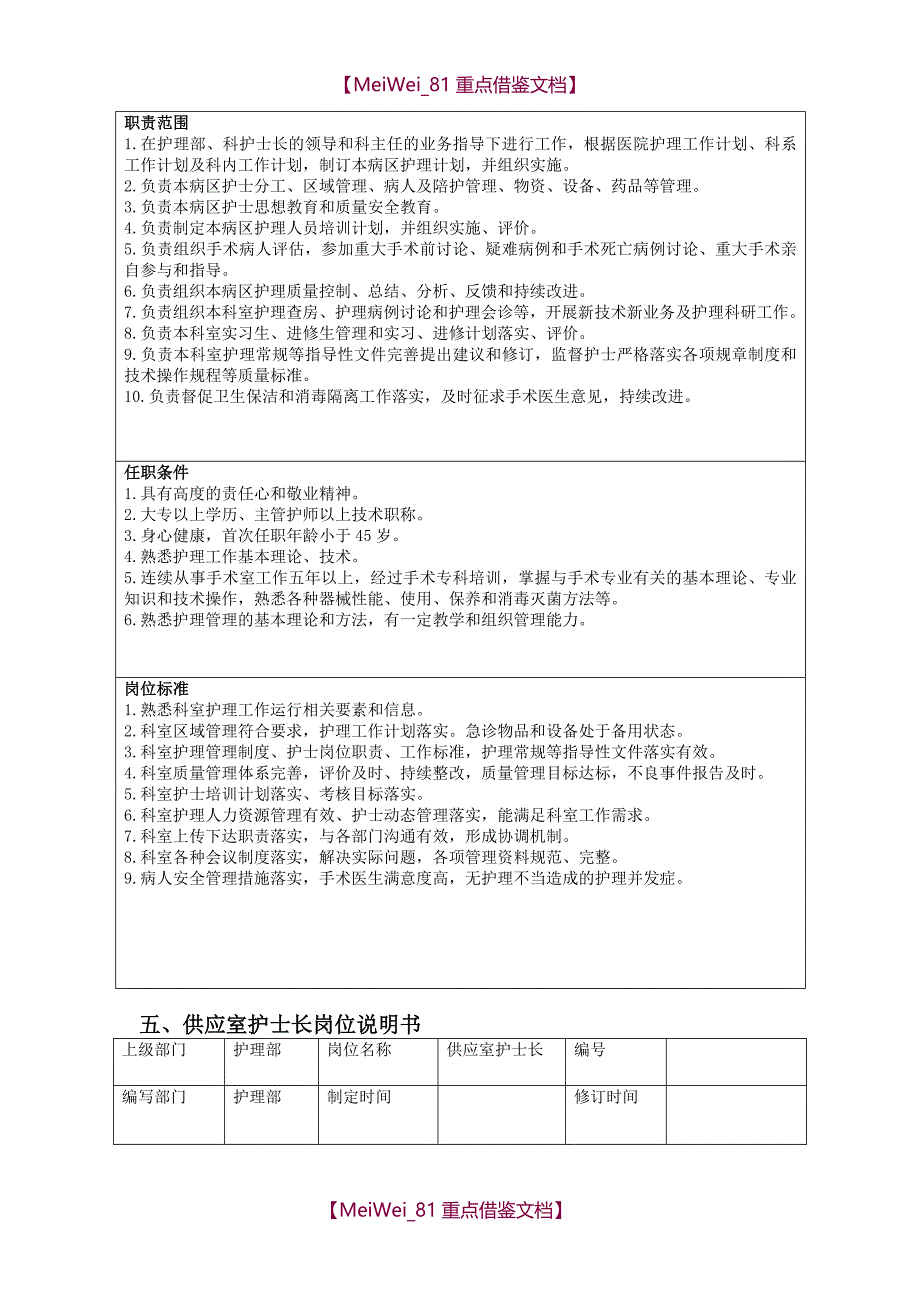 【7A文】各级护理人员岗位说明书_第4页