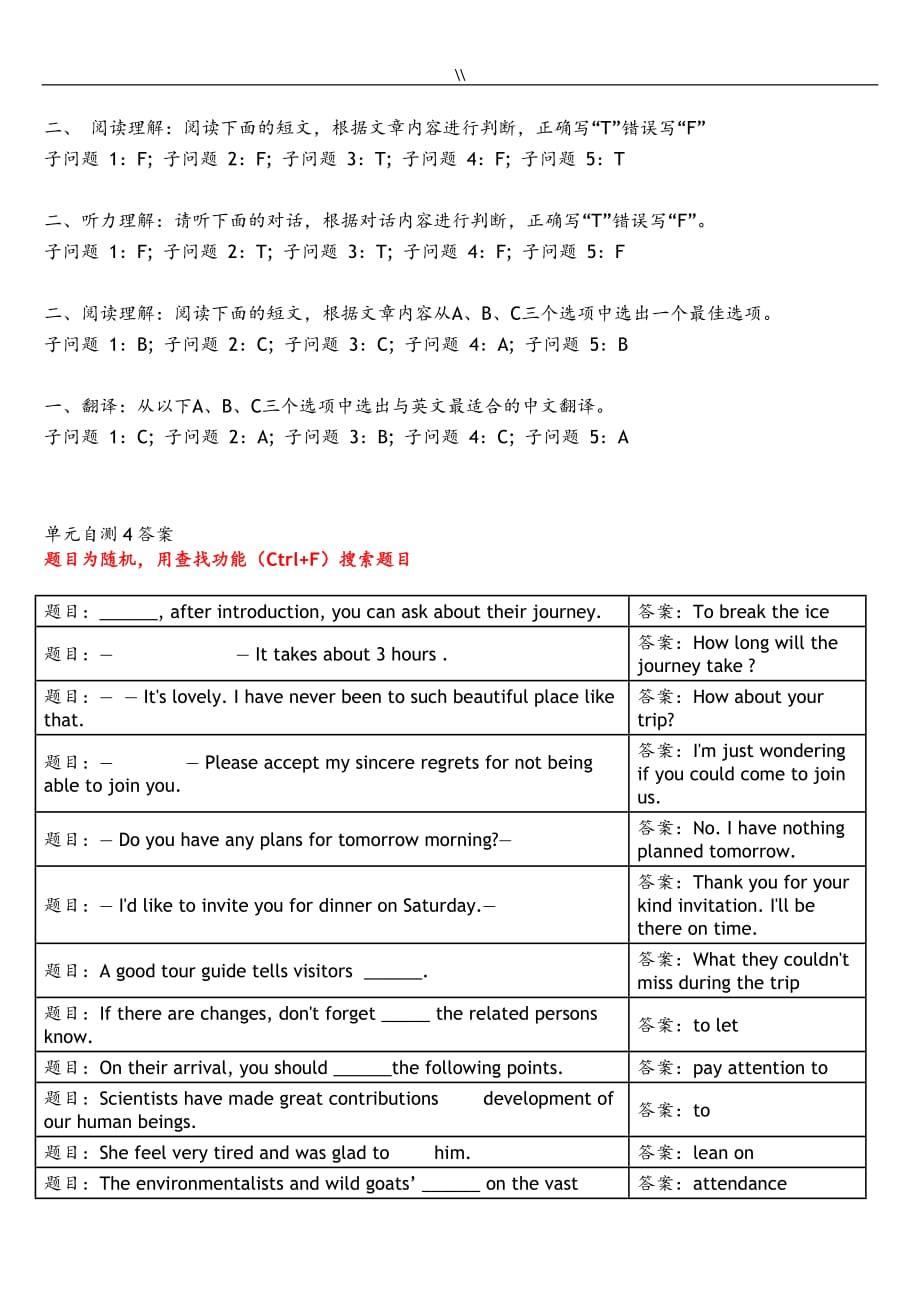 2018年度电大网上形考管理目标英语1答案及其解析_第4页