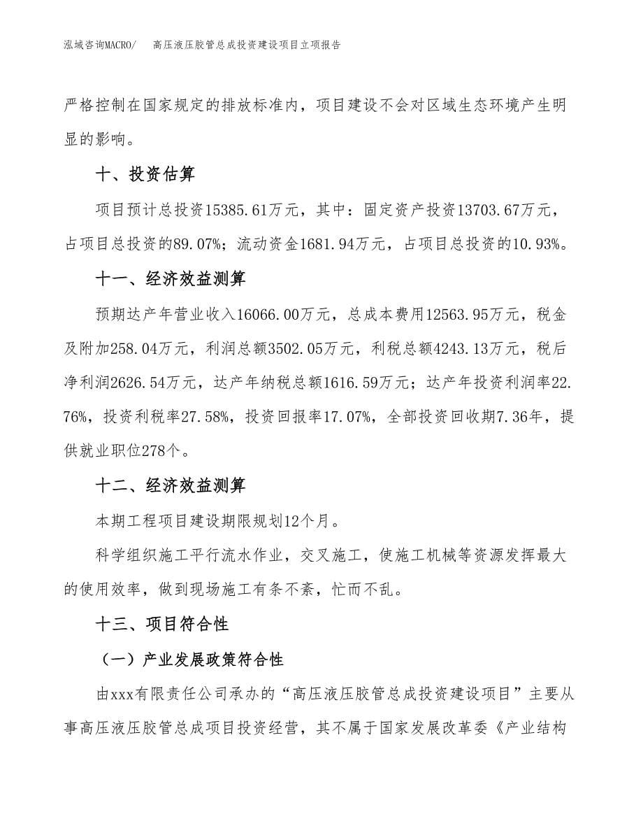 高压液压胶管总成投资建设项目立项报告(规划申请).docx_第5页