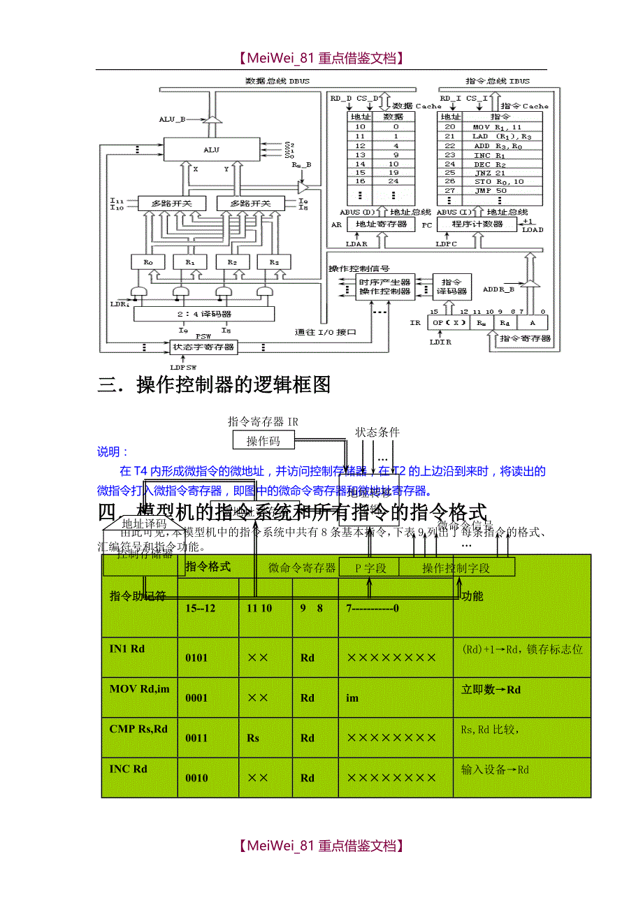 【9A文】计算机组成原理课程设计(桂林电子科技大学)_第2页