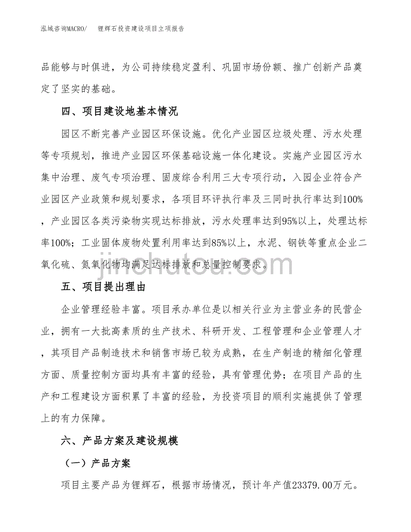 锂辉石投资建设项目立项报告(规划申请).docx_第3页