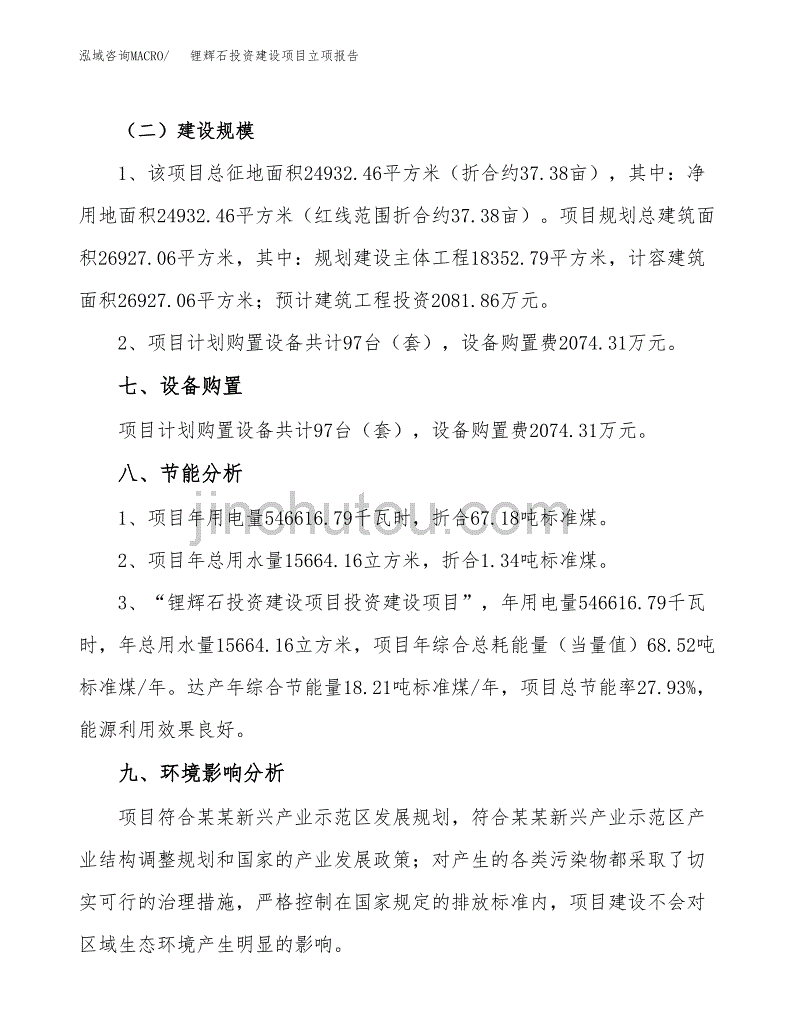 锂辉石投资建设项目立项报告(规划申请).docx_第4页