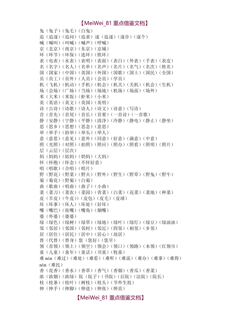 【8A版】苏教版语文二年级上册1-4单元扩词_第2页