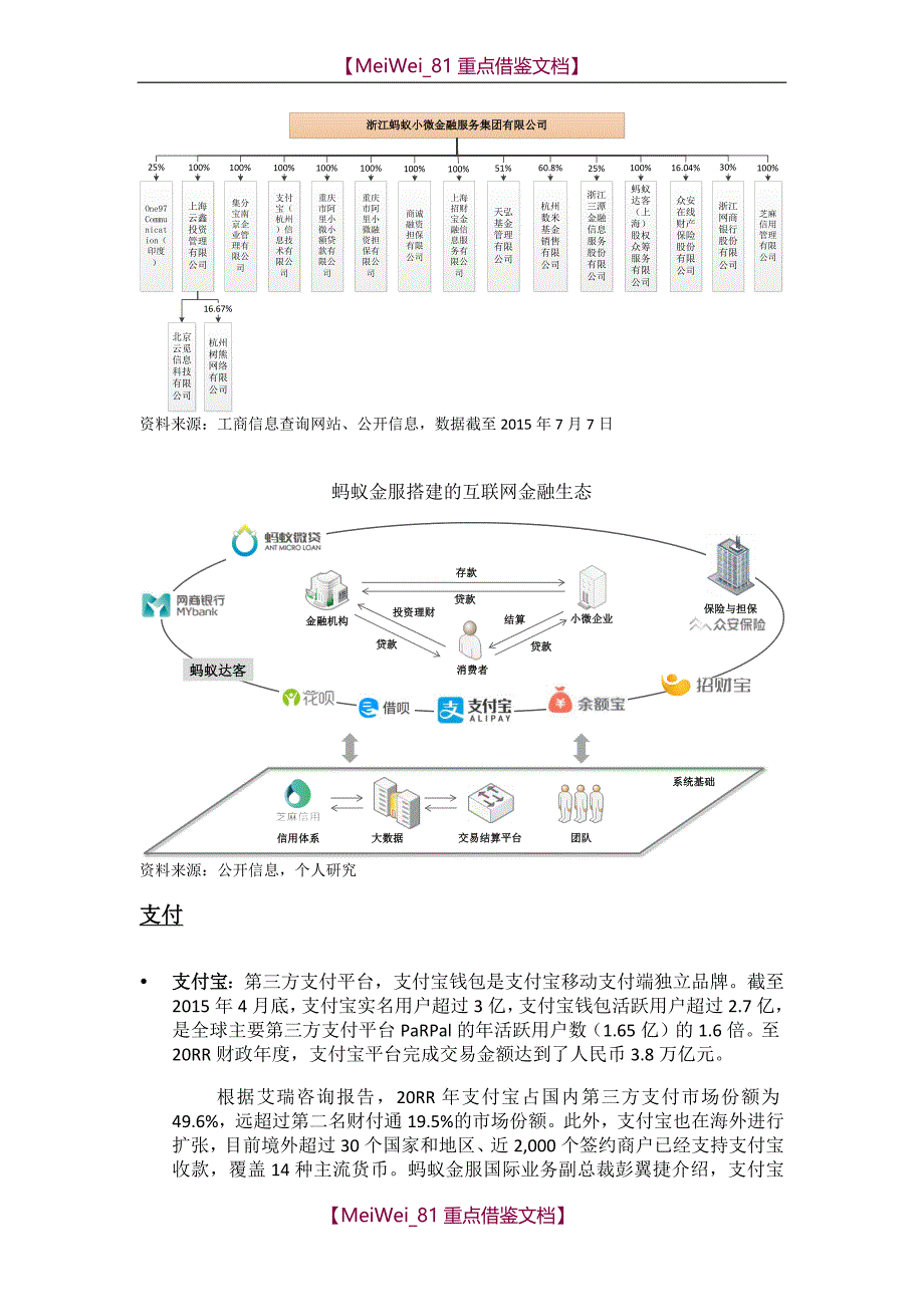 【AAA】蚂蚁金服行业研究报告2015_第2页