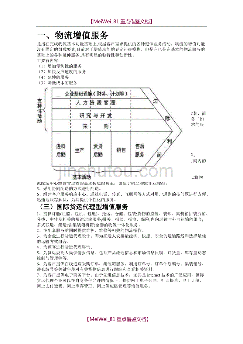 【9A文】物流增值服务_第1页