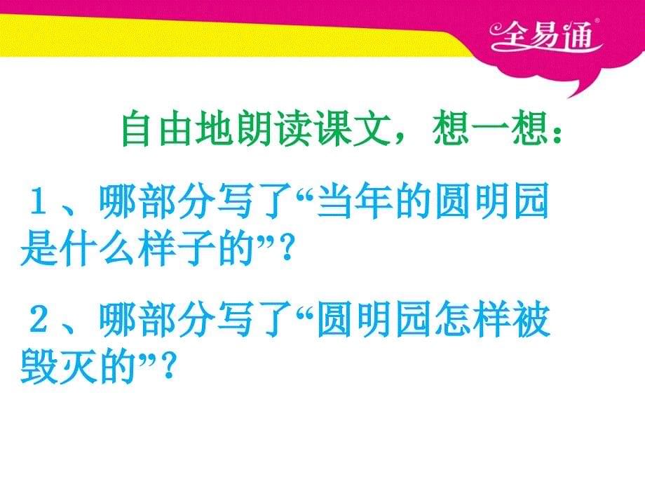 人教课标版小学语文五年级上册-21圆明园的毁灭_第5页