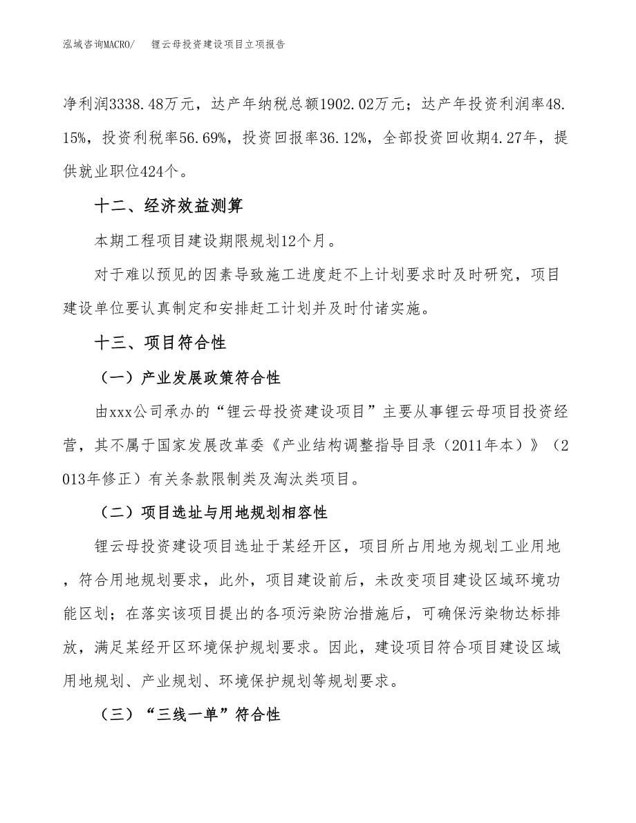 锂云母投资建设项目立项报告(规划申请).docx_第5页