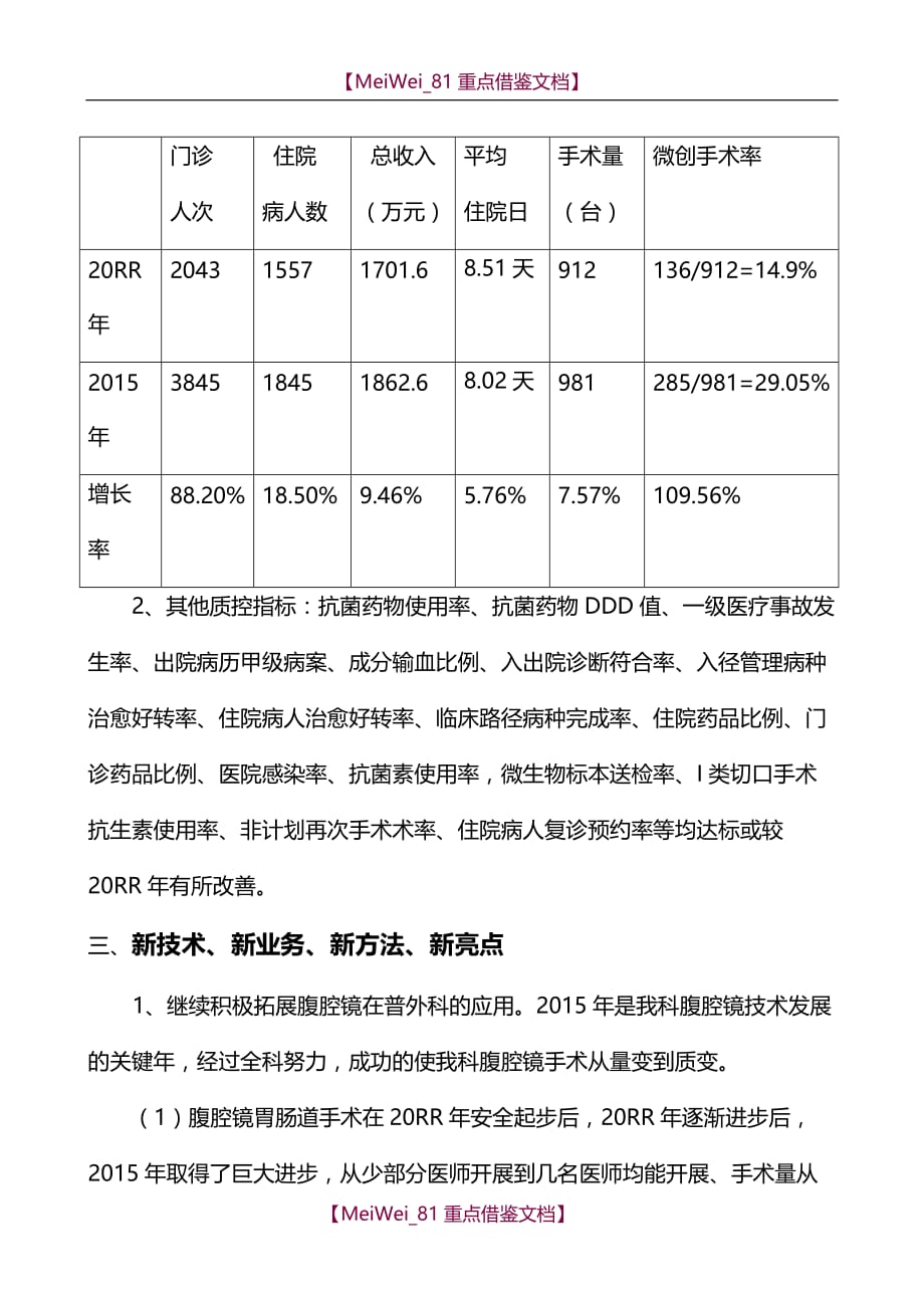 【AAA】普外科2015年工作总结_第2页