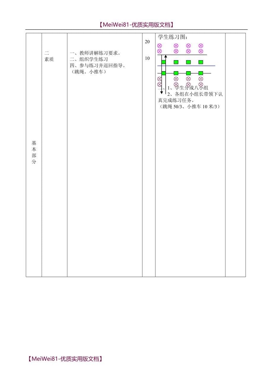 【8A版】初中体育教案全集-七年级-八年级-九年级_第5页