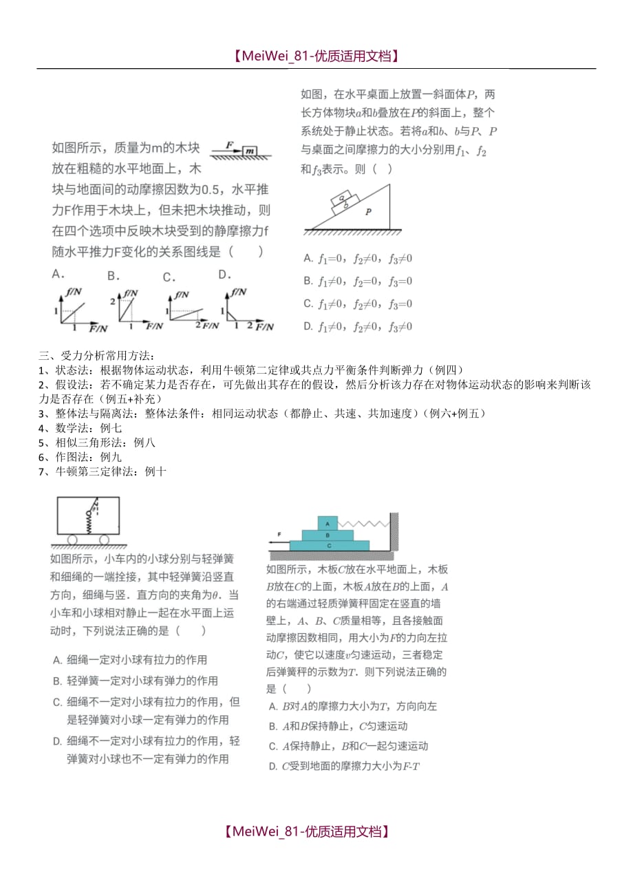 【7A文】高三受力分析_第2页