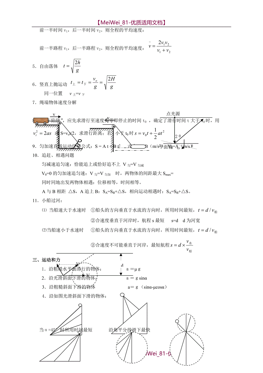 【7A文】高中物理重要二级结论(全)_第2页
