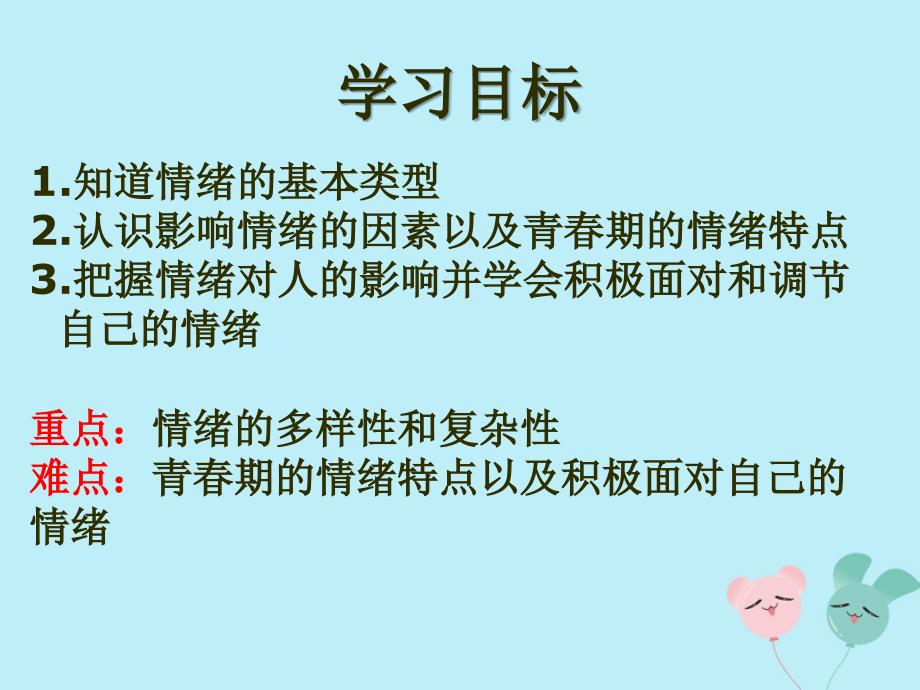 2019春七年级道德与法治下册 4.1 青春的情绪课件 新人教版_第4页