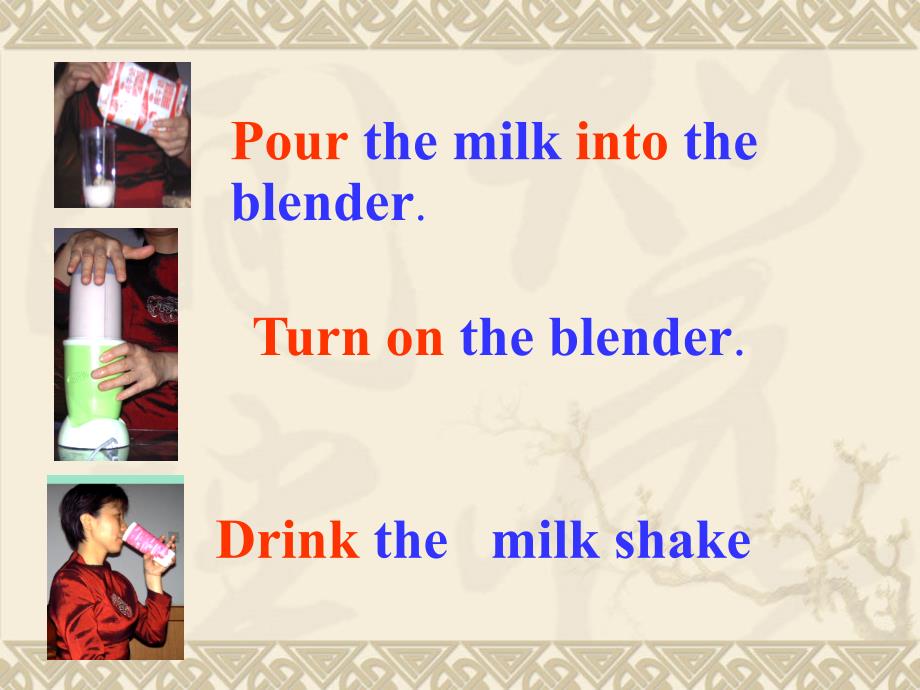 【5A文】八年级英语新目标上unit7 how do you make a banana milk shake课件_第3页