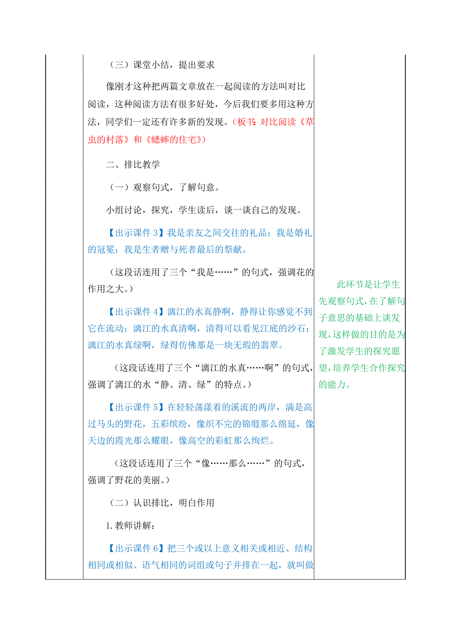 2019年部编人教版小学六年级上册语文园地一至六教案设计汇编（word表格版）_第3页