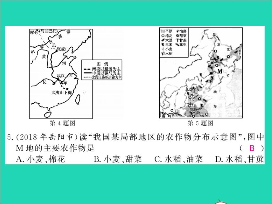 2019中考地理 八下检测卷复习课件 湘教版_第4页