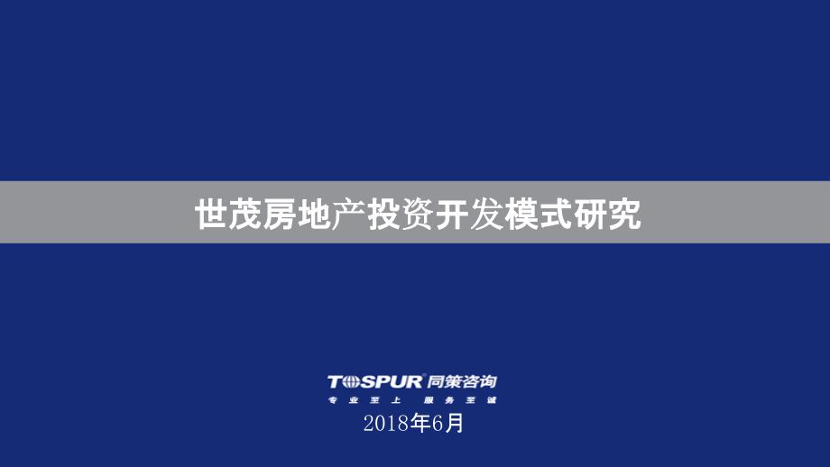 【2019房企研究】世茂房地产投资开发模式研究_第1页