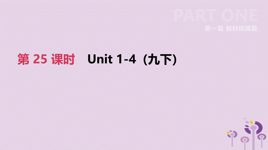 江苏省宿迁市2019中考英语高分复习 第一篇 教材梳理篇 第25课时 units 1-4（九下）课件_第2页