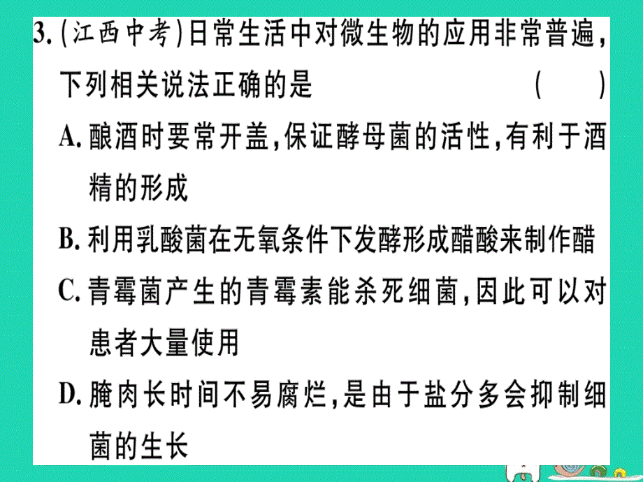 2019春八年级生物下册 专题复习十三 生物技术习题课件 （新版）北师大版_第3页