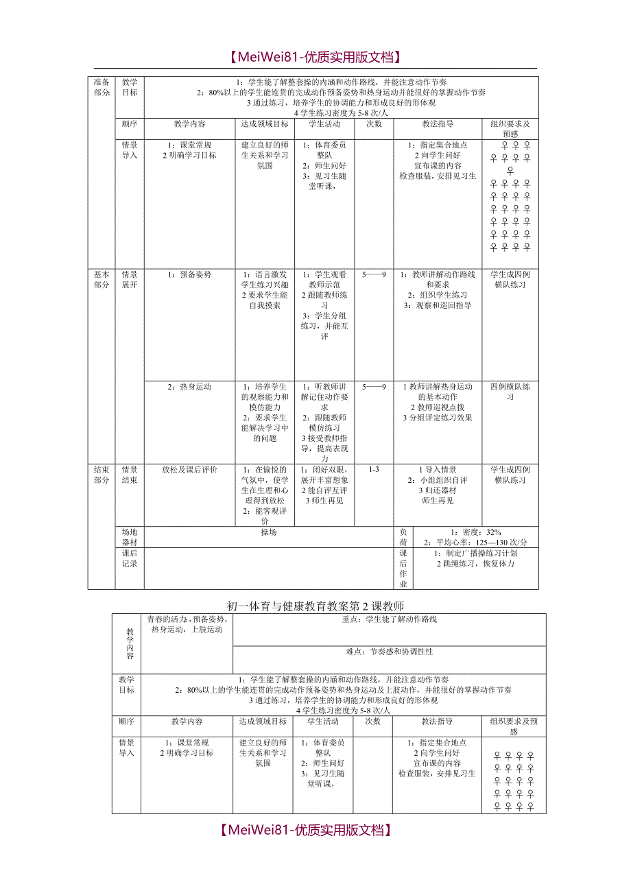 【8A版】初中体育教案全集七年级_第2页