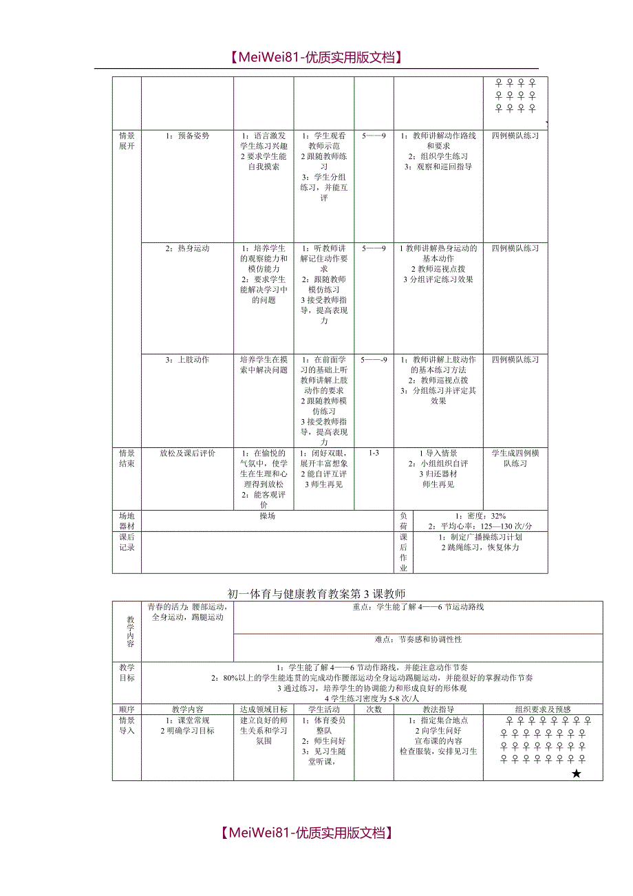 【8A版】初中体育教案全集七年级_第3页