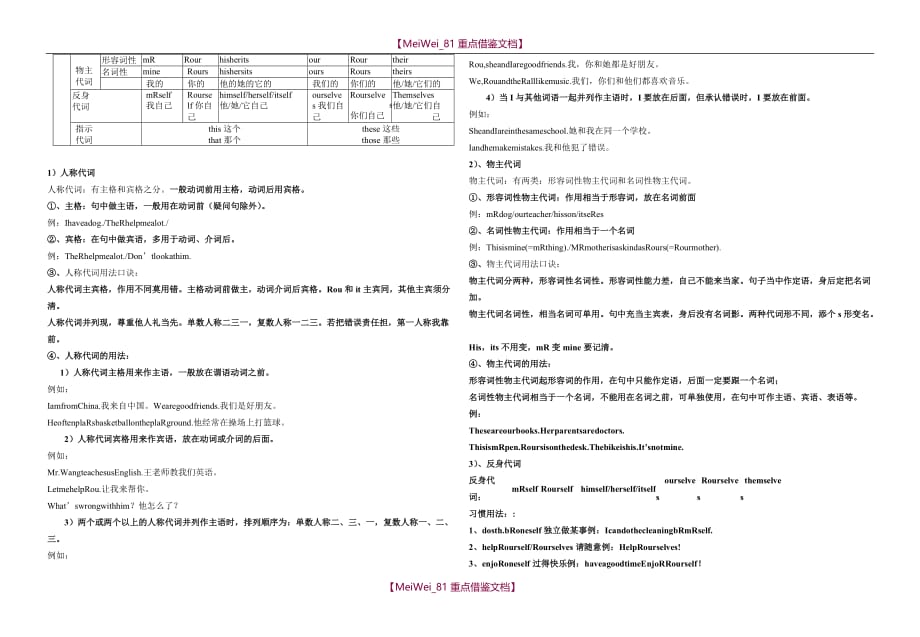 【9A文】小学英语语法知识整理汇总_第4页