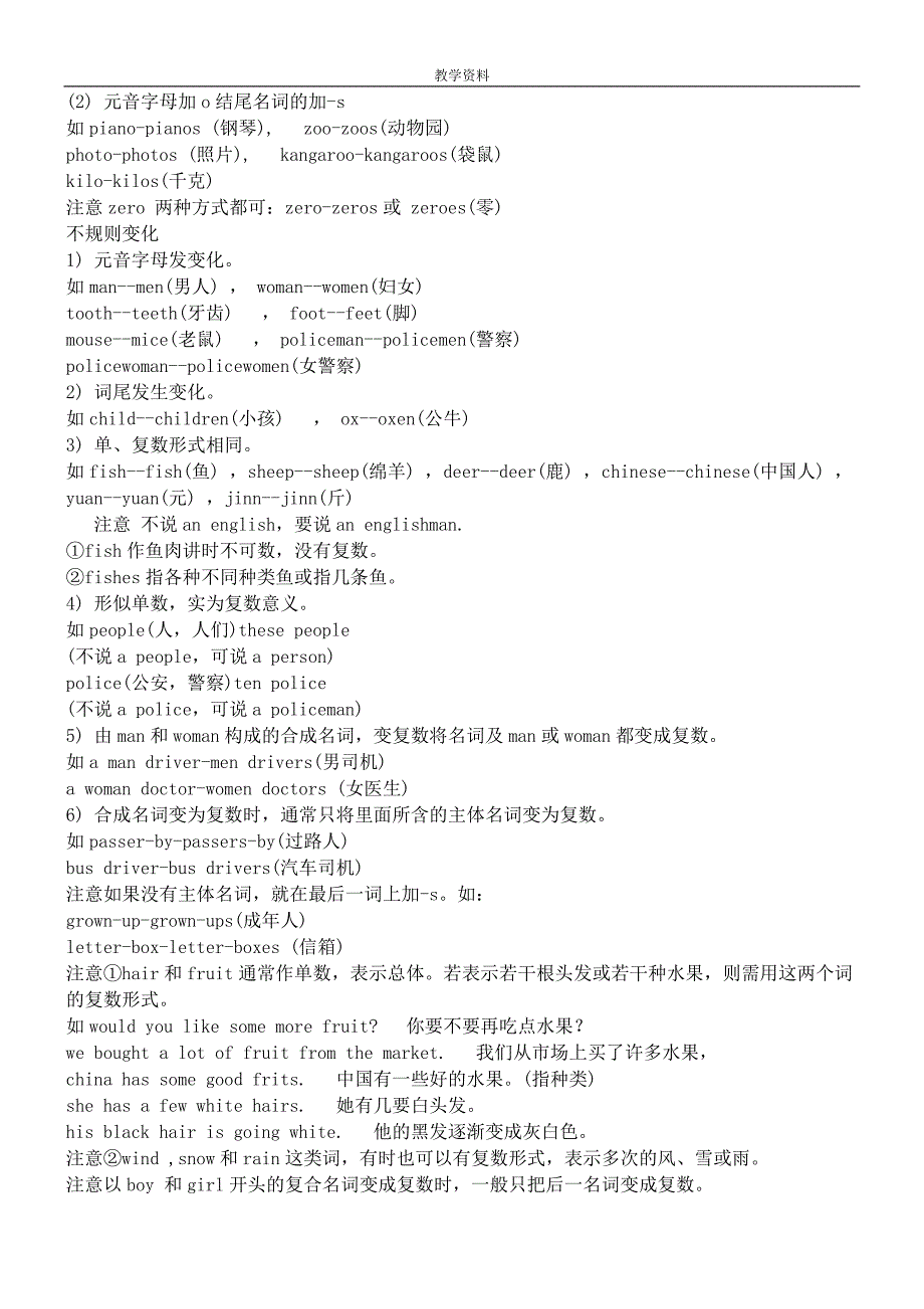 小学英语基础语法大全_第3页