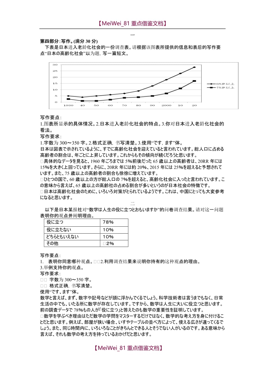 【9A文】日语高考作文_第1页