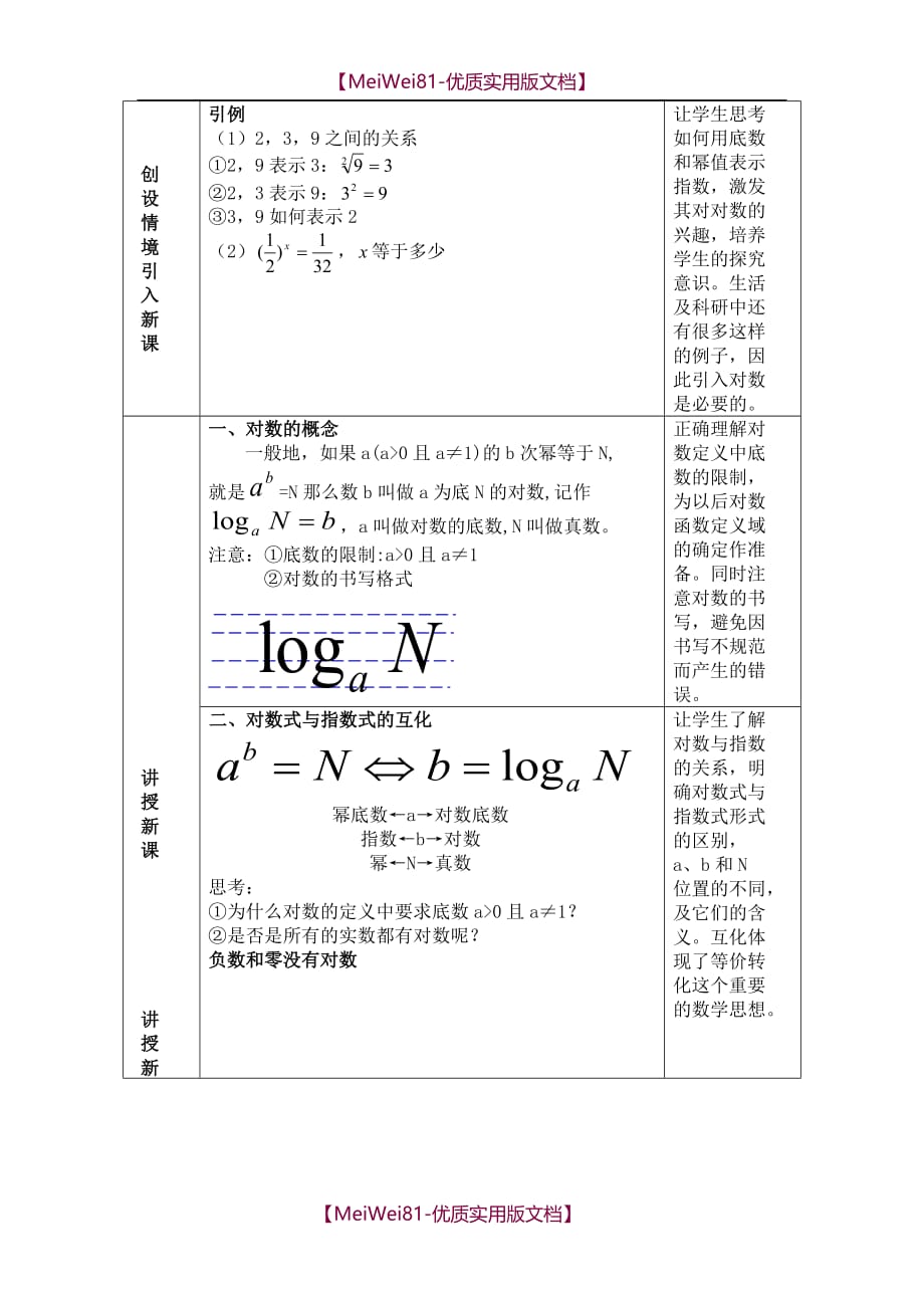 【7A文】对数的概念教学设计_第2页