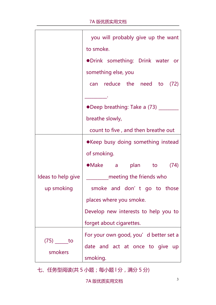 【7A版】2015年江苏省十三市中考分类试题汇编任务型阅读_第3页