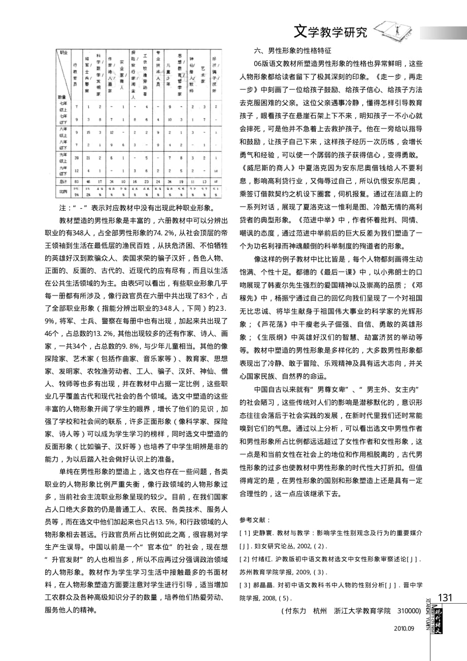 初中语文教材中的男性形象分析_以人民教育出版社2006版为例_第3页