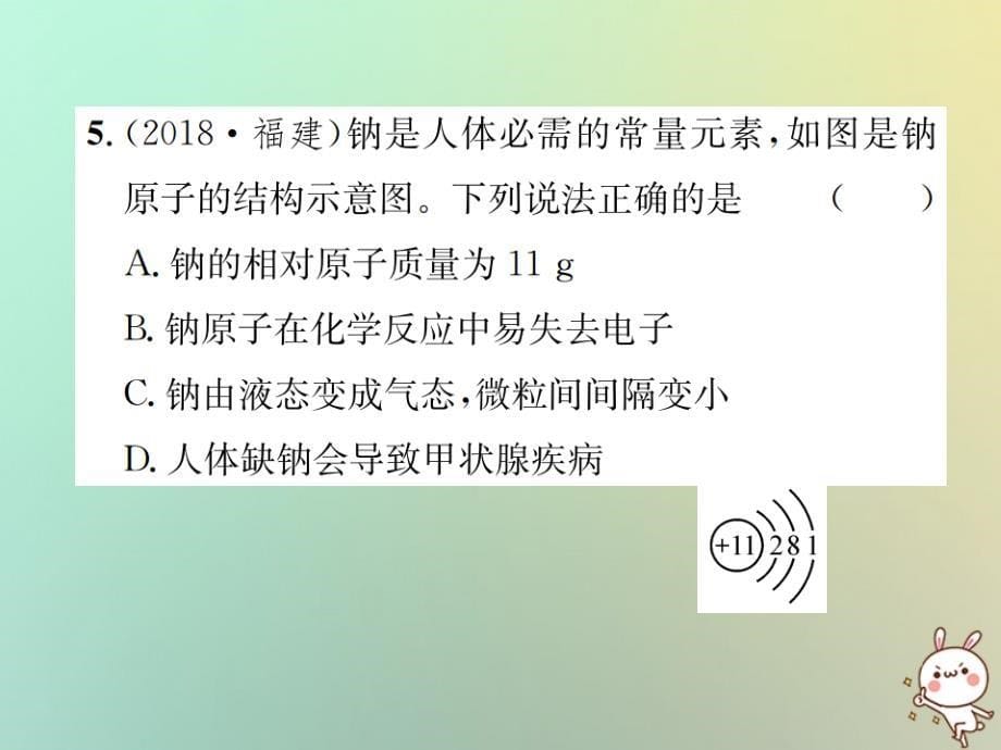 2019年中考化学复习 滚动小专题（四）化学用语课件_第5页